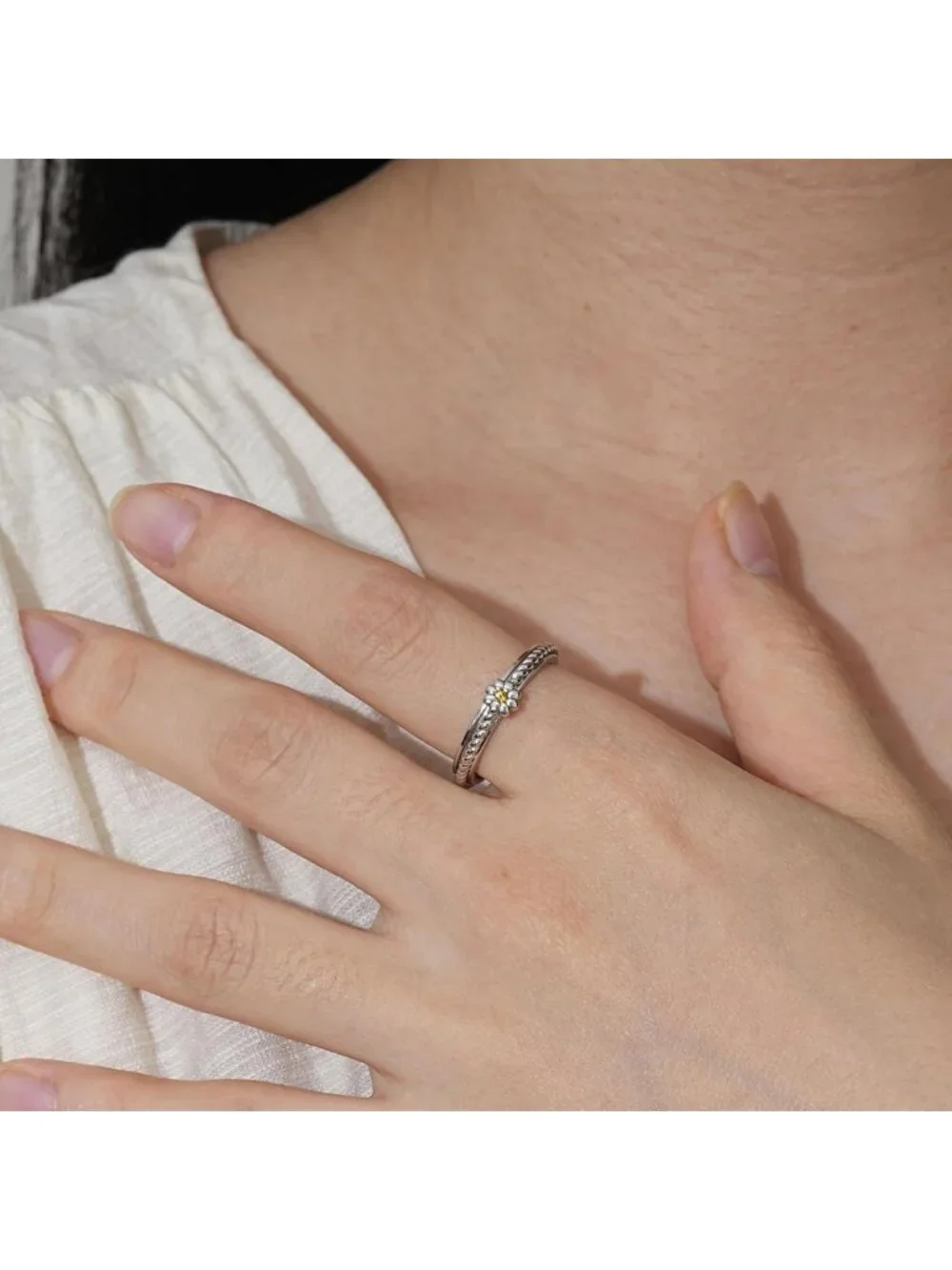 Anxiety Relief Spinner Ring - Cross, Daisy, Moon Stars, Paw Print, Cubic